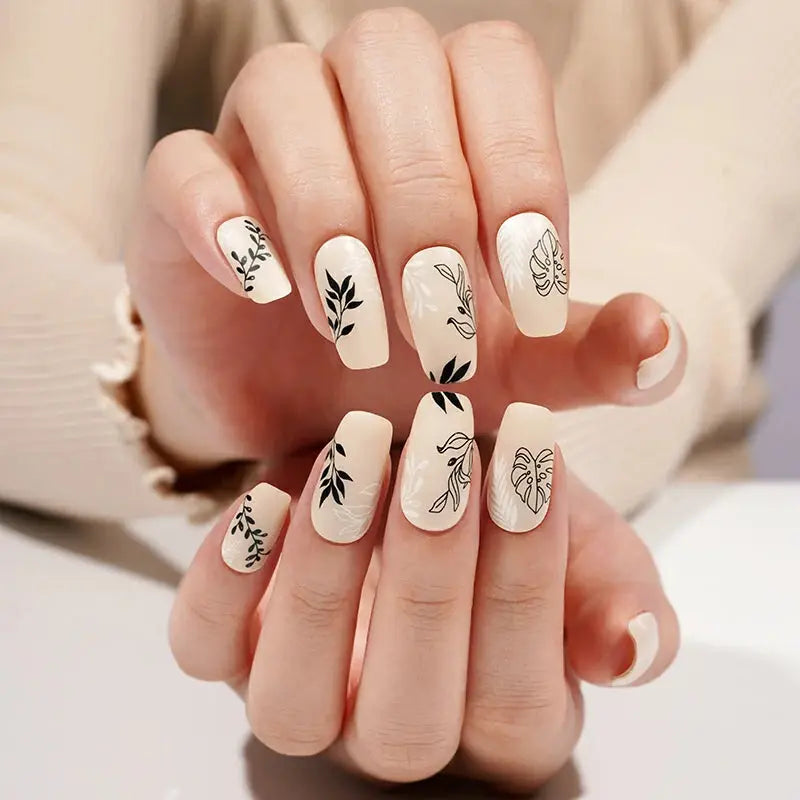 Leaves Gel Stickers Suppliers — Semi-Cured Gel Nail Wraps
