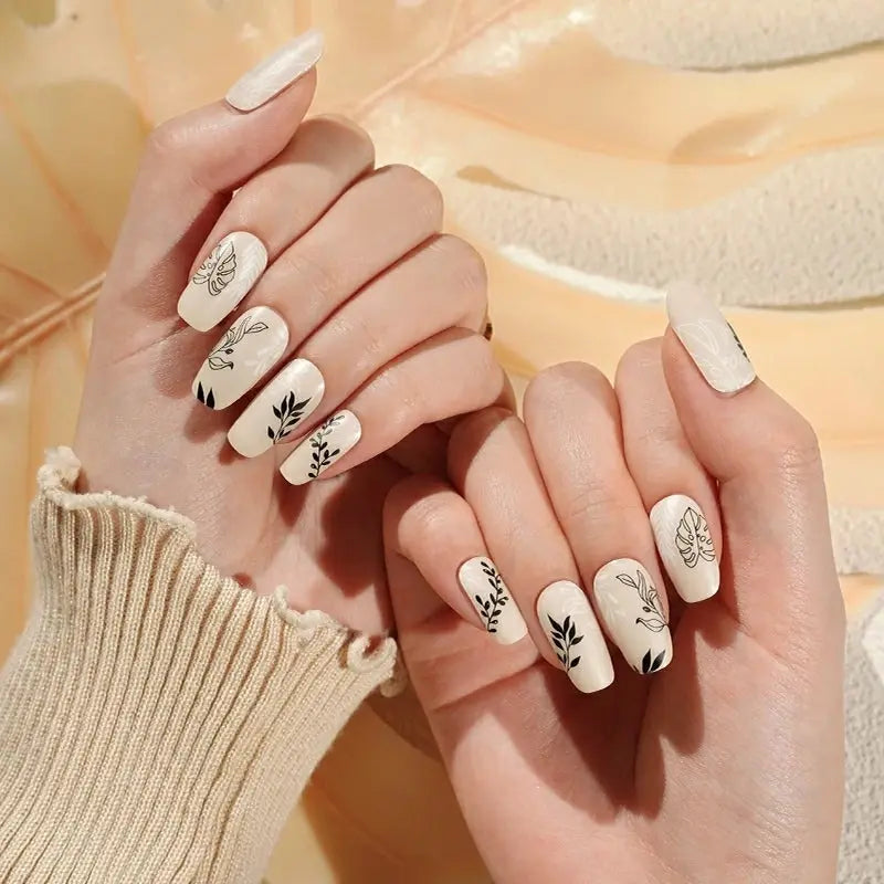 Leaves Gel Stickers Suppliers — Semi-Cured Gel Nail Wraps