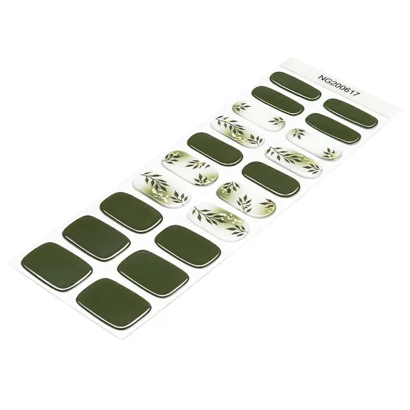 Leaves Gel Stickers Gel Suppliers — Semi-Cured Gel Nail Wraps