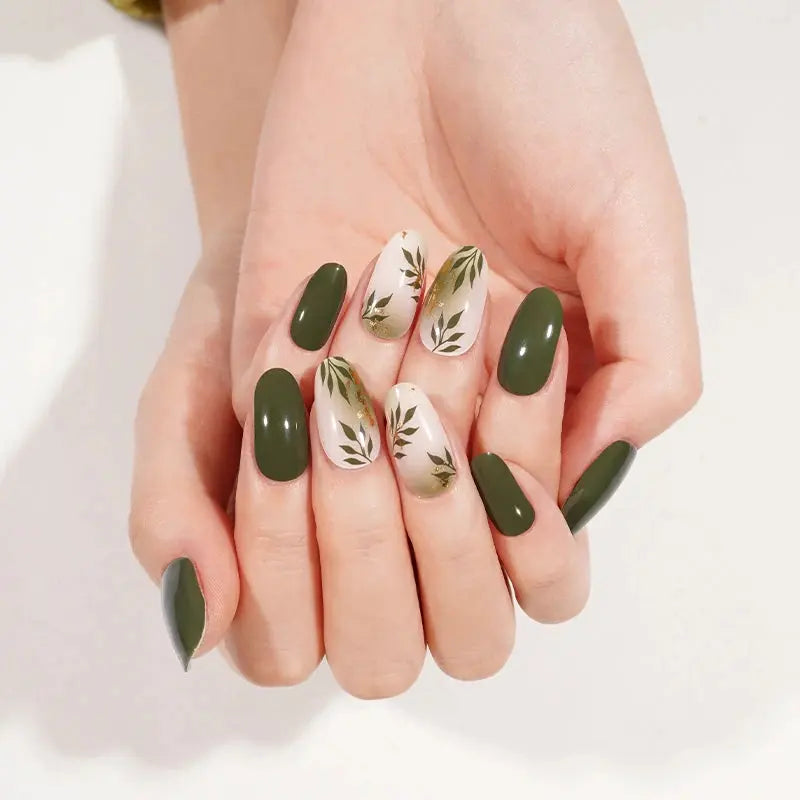 Leaves Gel Stickers Gel Suppliers — Semi-Cured Gel Nail Wraps