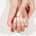 Light Pink Glitter Gradient Gel Stickers — Semi-Cured Gel Nail Wraps