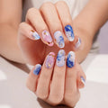 Luxury Gold Foil Marble Gel Stickers Customizable For Brands — Semi-Cured Gel Nail Wraps