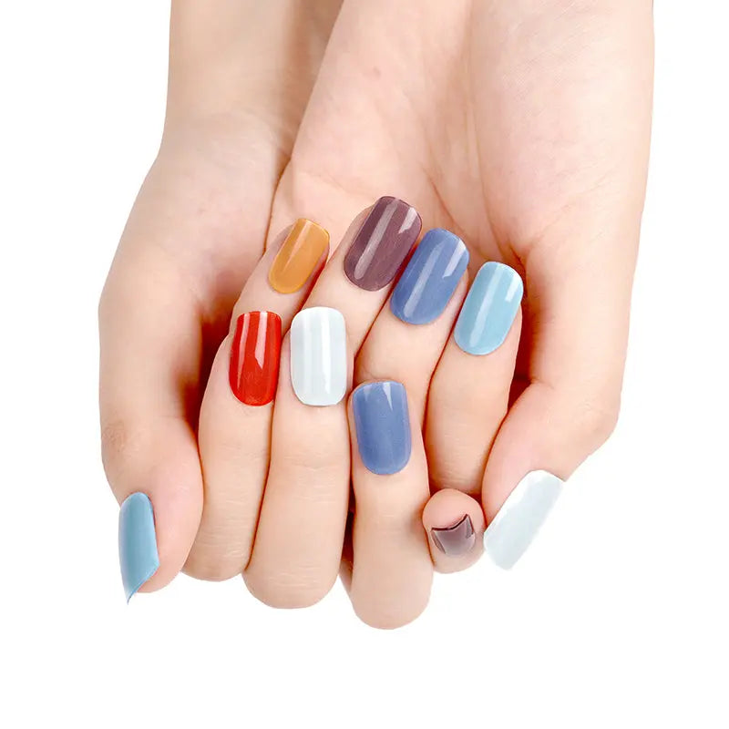 Manicure Decor Rainbow Color Sticker — Semi-Cured Gel Nail Wraps