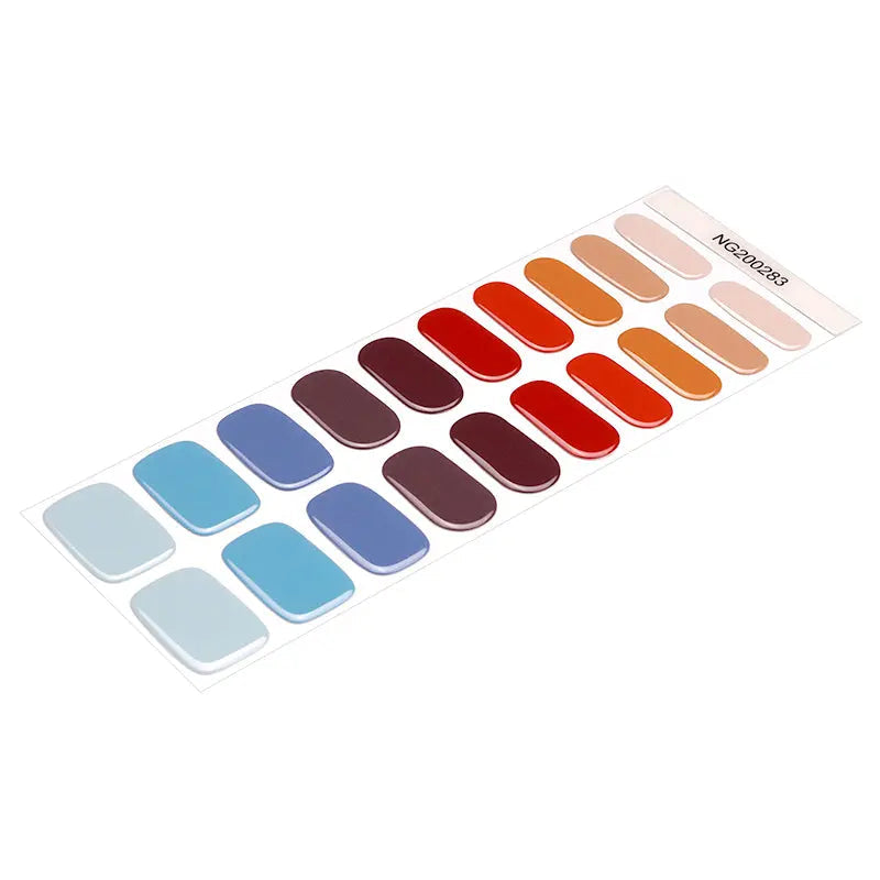 Manicure Decor Rainbow Color Sticker — Semi-Cured Gel Nail Wraps