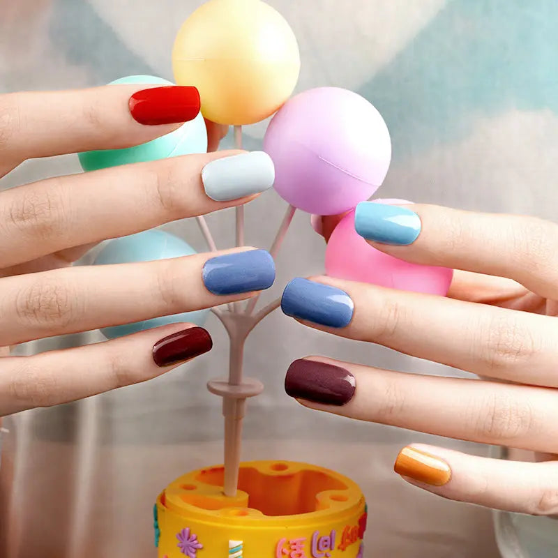 Manicure Decor Rainbow Color Sticker — Semi-Cured Gel Nail Wraps