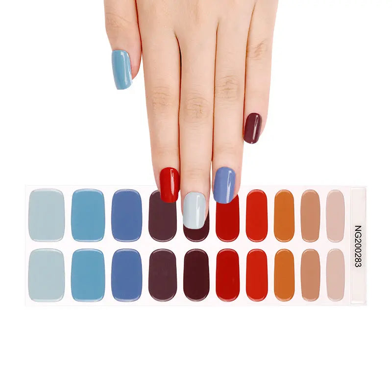Manicure Decor Rainbow Color Sticker — Semi-Cured Gel Nail Wraps
