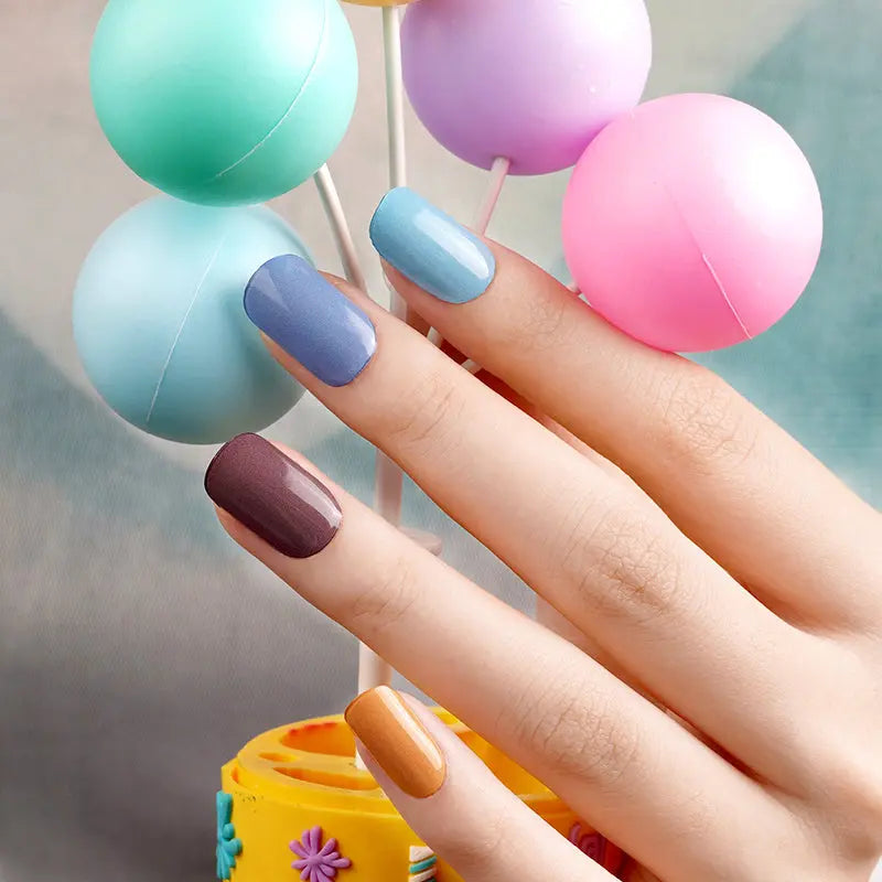 Manicure Decor Rainbow Color Sticker — Semi-Cured Gel Nail Wraps