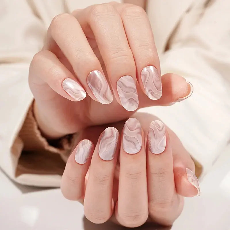 Marble Gel Stickers Gel Suppliers — Semi-Cured Gel Nail Wraps