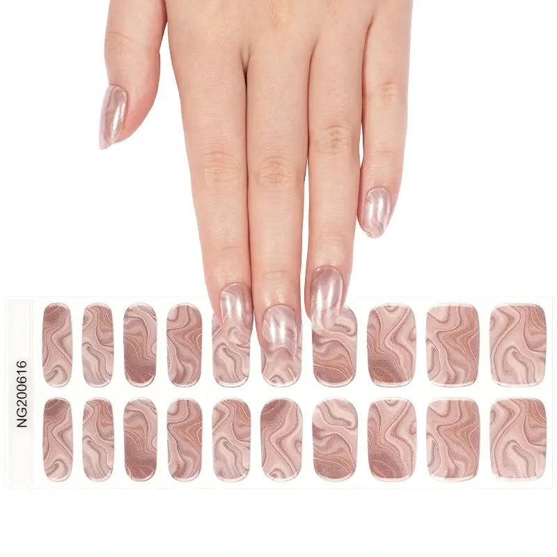 Marble Gel Stickers Gel Suppliers — Semi-Cured Gel Nail Wraps