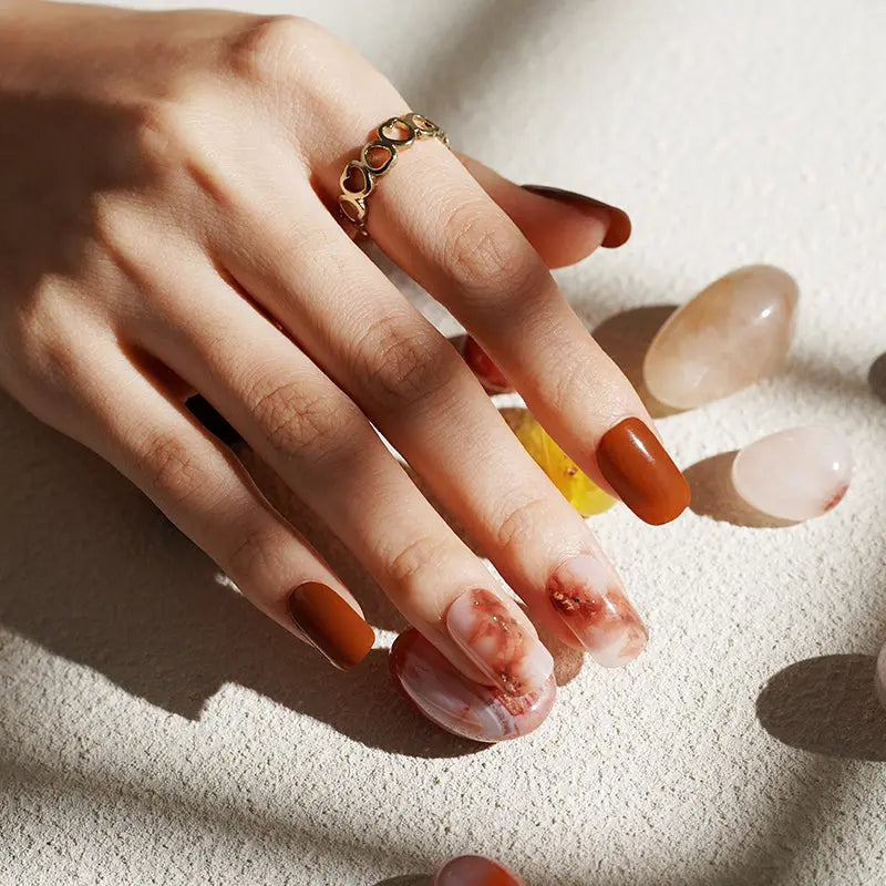 Marble Gel Art Designs — Semi-Cured Gel Nail Wraps