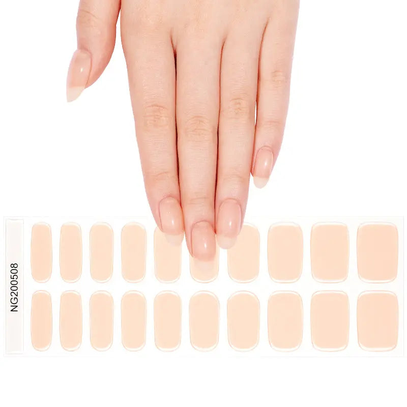 Mirror Translucent Orange Gel — Semi-Cured Gel Nail Wraps
