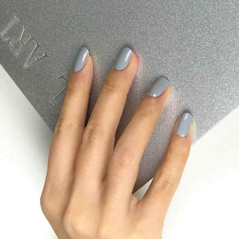 Grey — Semi-Cured Gel Nail Wraps