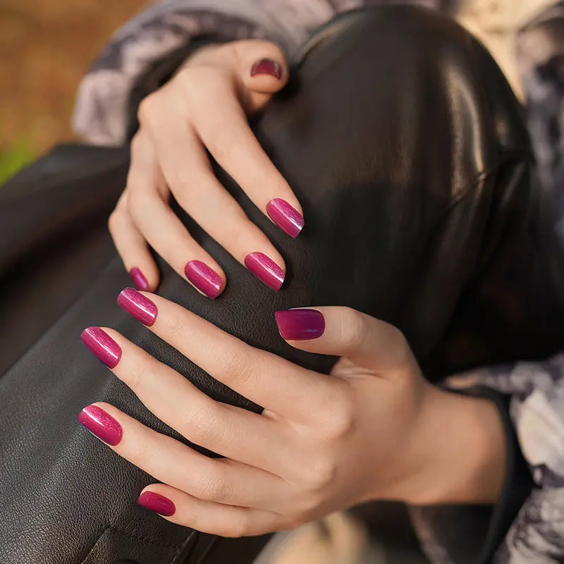Stickers With Gel Top Coat Bulk Order Burgundy Gel Stickers — Semi-Cured Gel Nail Wraps