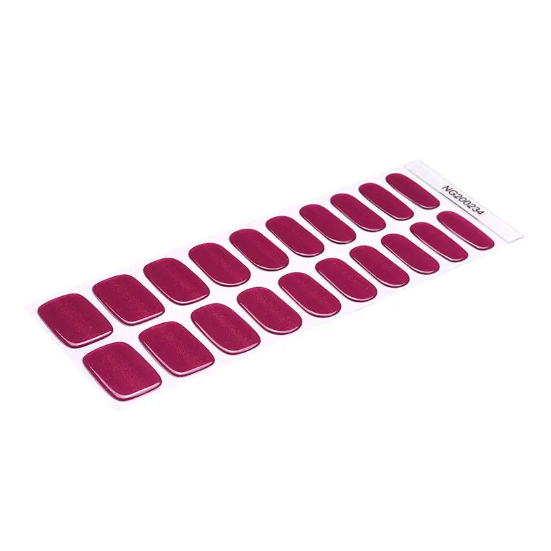 Stickers With Gel Top Coat Bulk Order Burgundy Gel Stickers — Semi-Cured Gel Nail Wraps
