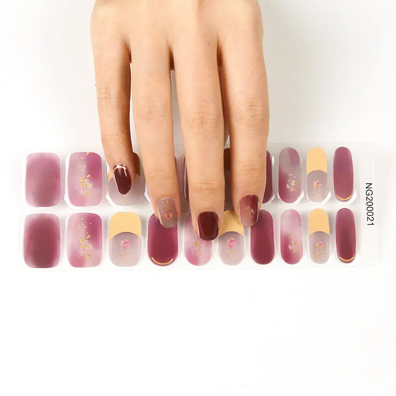 Red Gold 104 — Semi-Cured Gel Nail Wraps