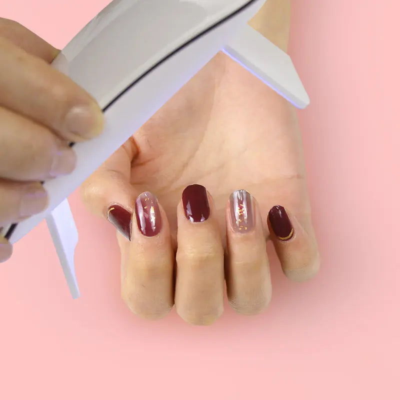Red Gold 104 — Semi-Cured Gel Nail Wraps