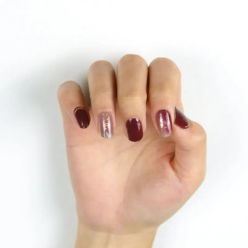 Red Gold 104 — Semi-Cured Gel Nail Wraps
