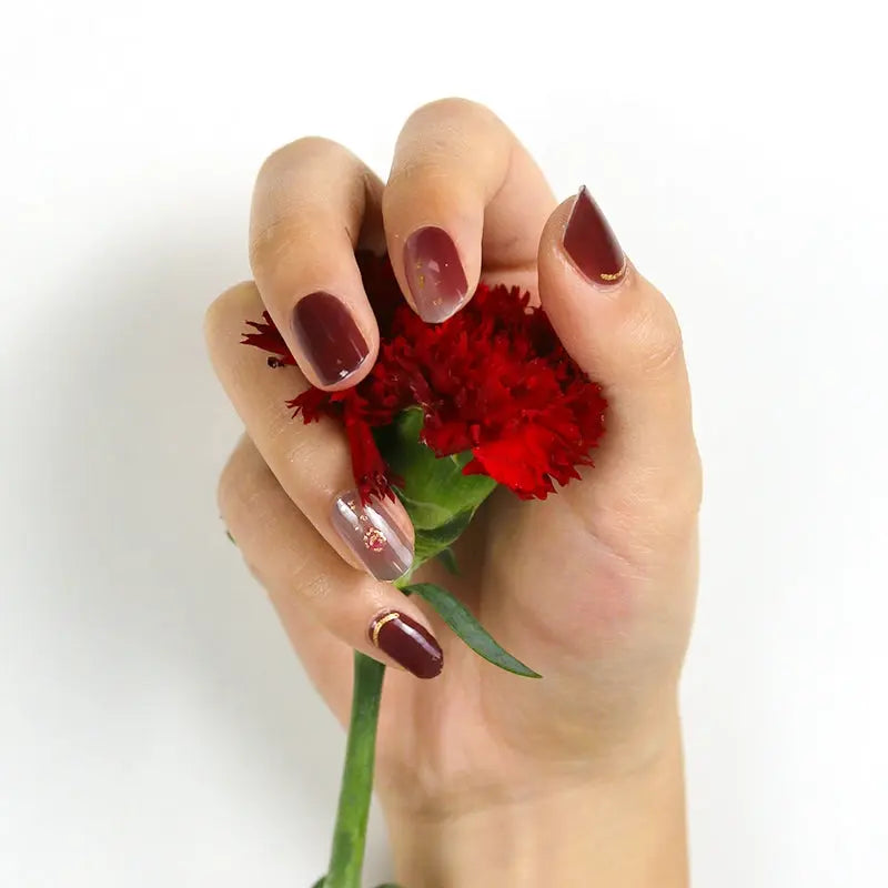 Red Gold 104 — Semi-Cured Gel Nail Wraps