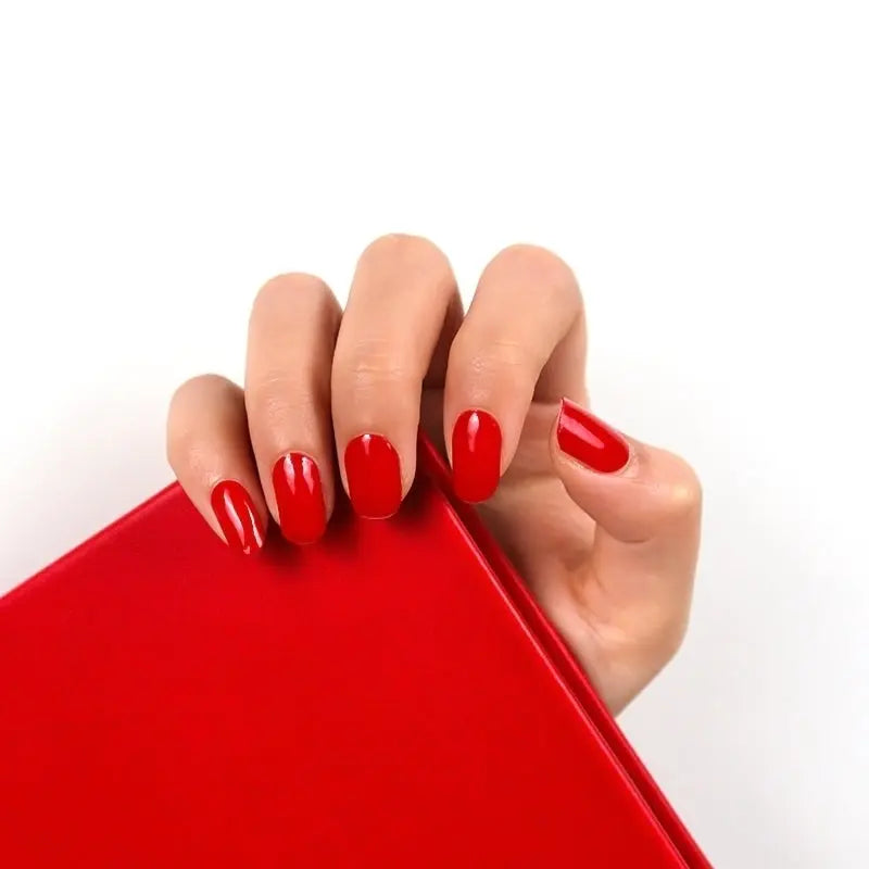 Solid Cherry Red — Semi-Cured Gel Nail Wraps