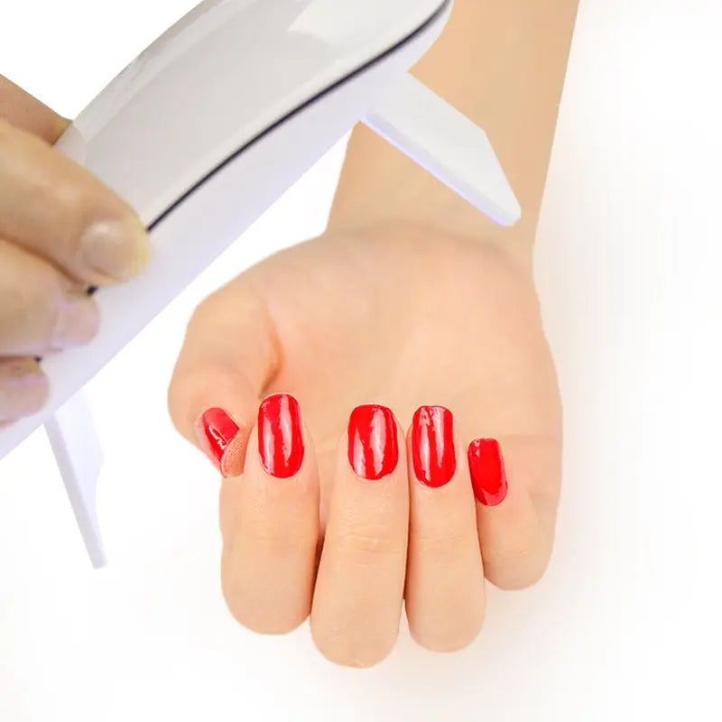 Solid Cherry Red — Semi-Cured Gel Nail Wraps