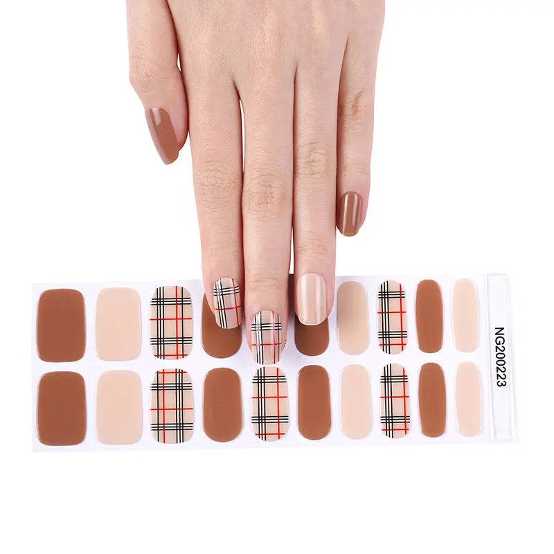 Uk Purple Cat Eye Manicure — Semi-Cured Gel Nail Wraps