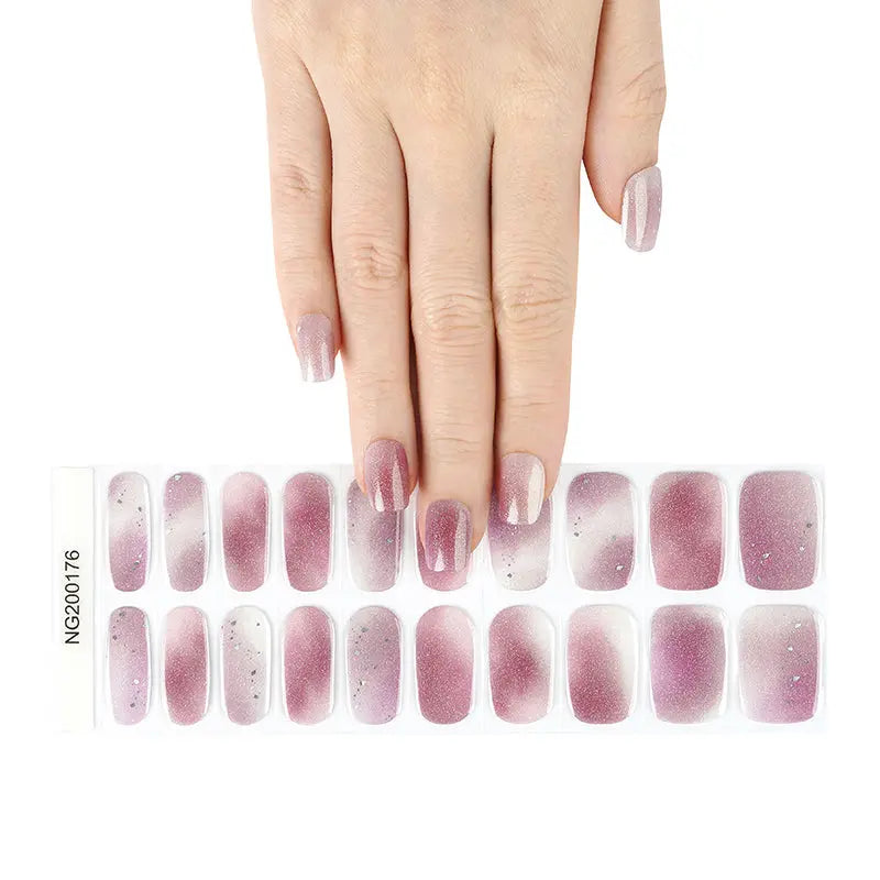 With An Abundance Of Stunning Designs Purple Smudge Manicure — Semi-Cured Gel Nail Wraps