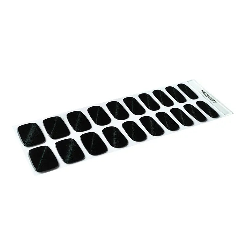 With An Extensive Range Of Designs Black Cat-Eye — Semi-Cured Gel Nail Wraps