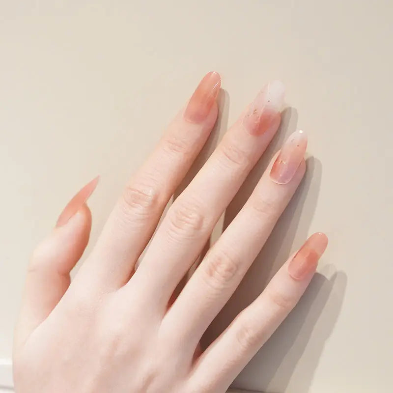 With Countless Design Pink Smudge — Semi-Cured Gel Nail Wraps