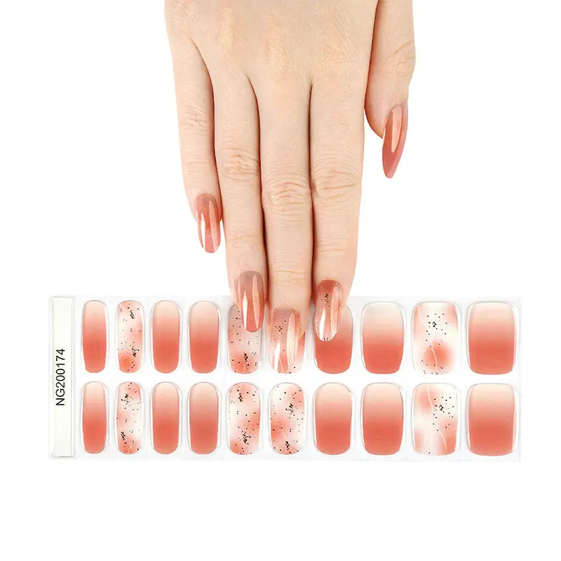 With Countless Design Pink Smudge — Semi-Cured Gel Nail Wraps