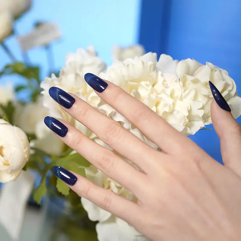 Blue Cat-Eye — Semi-Cured Gel Nail Wraps