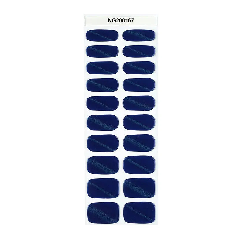 Blue Cat-Eye — Semi-Cured Gel Nail Wraps