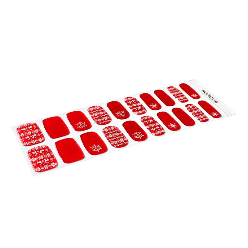 With Many Eye-Catching Designs Christmas Snowflake — Semi-Cured Gel Nail Wraps