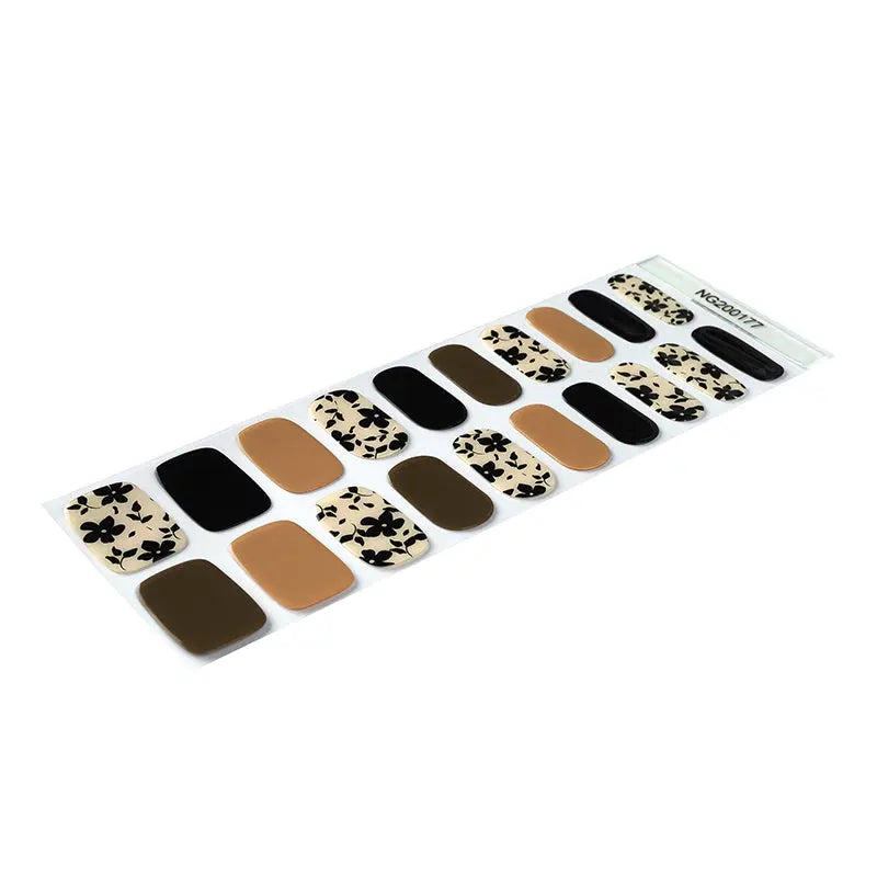 With Unlimited Design Options Leaf Silhouette — Semi-Cured Gel Nail Wraps