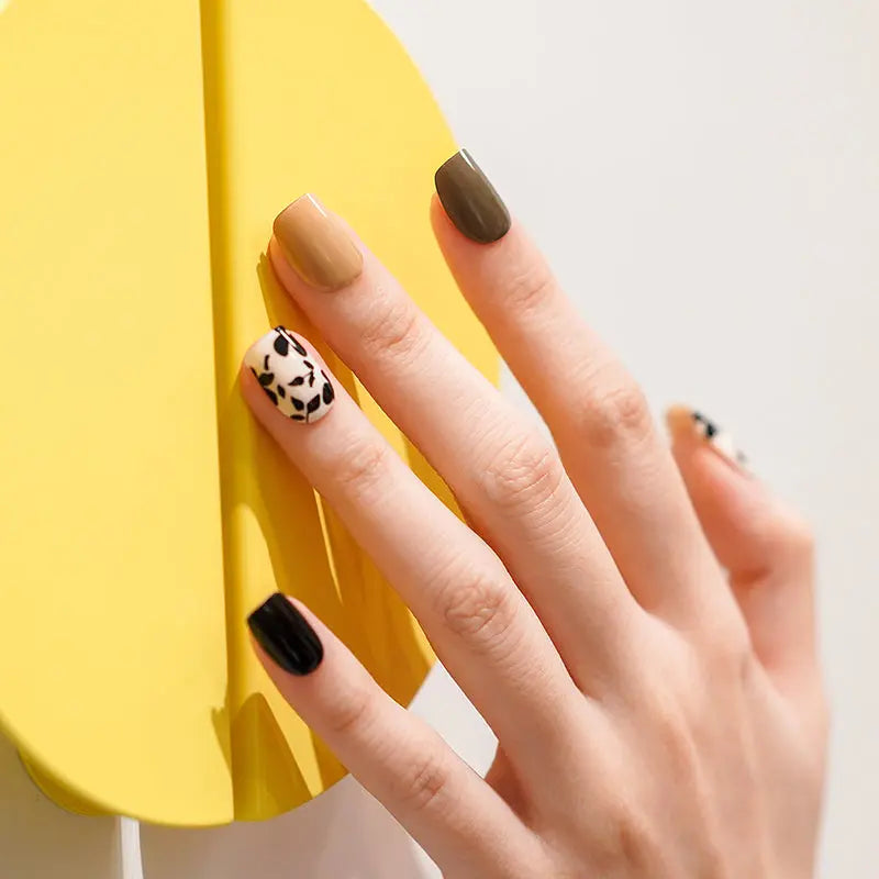 With Unlimited Design Options Leaf Silhouette — Semi-Cured Gel Nail Wraps
