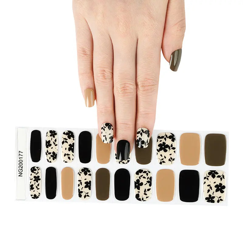 With Unlimited Design Options Leaf Silhouette — Semi-Cured Gel Nail Wraps