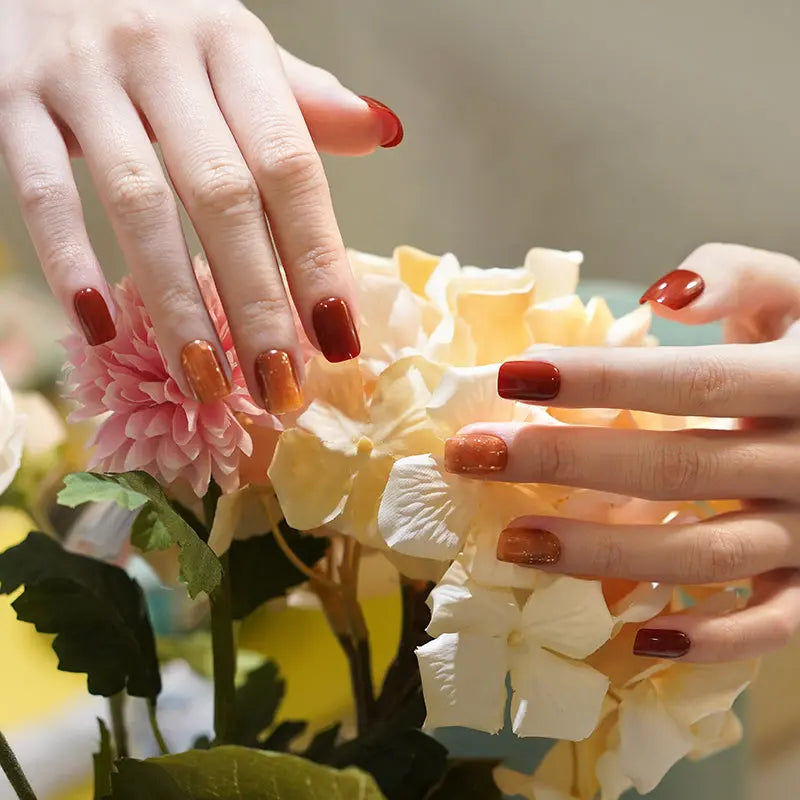 Featuring A Myriad Of Striking Designs Custom Autumn Nail Art — Semi-Cured Gel Nail Wraps