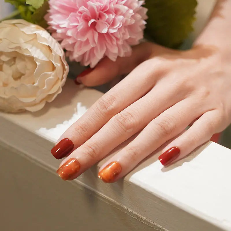 Featuring A Myriad Of Striking Designs Custom Autumn Nail Art — Semi-Cured Gel Nail Wraps