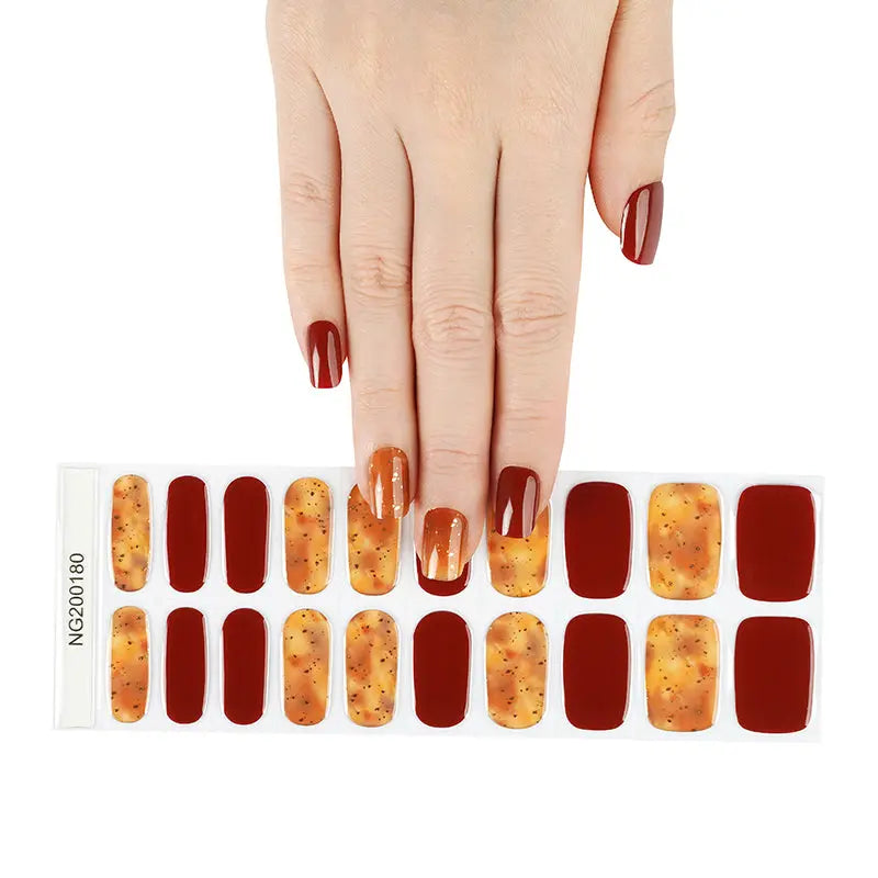 Featuring A Myriad Of Striking Designs Custom Autumn Nail Art — Semi-Cured Gel Nail Wraps
