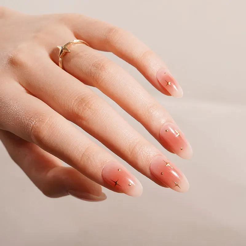 Ombre Stickers Golden Strips — Semi-Cured Gel Nail Wraps