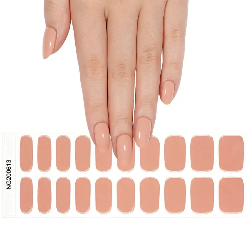 Orange Gel Stickers Suppliers — Semi-Cured Gel Nail Wraps