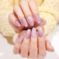 Pink And Blue Marble Gel — Semi-Cured Gel Nail Wraps