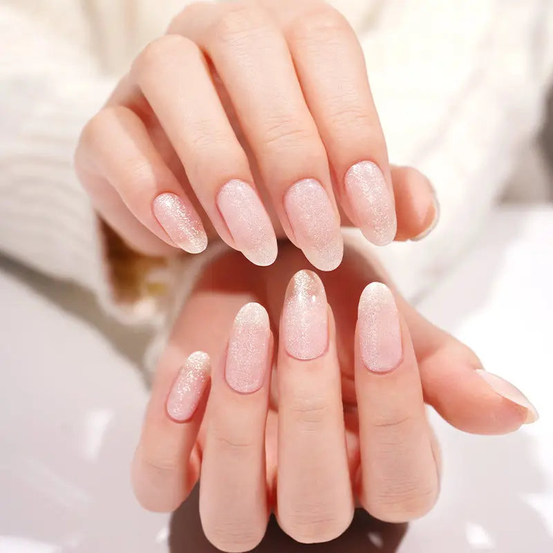 Pink Cat-eye Designs — Semi-Cured Gel Nail Wraps