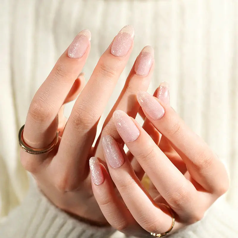 Pink Cat-eye Designs — Semi-Cured Gel Nail Wraps