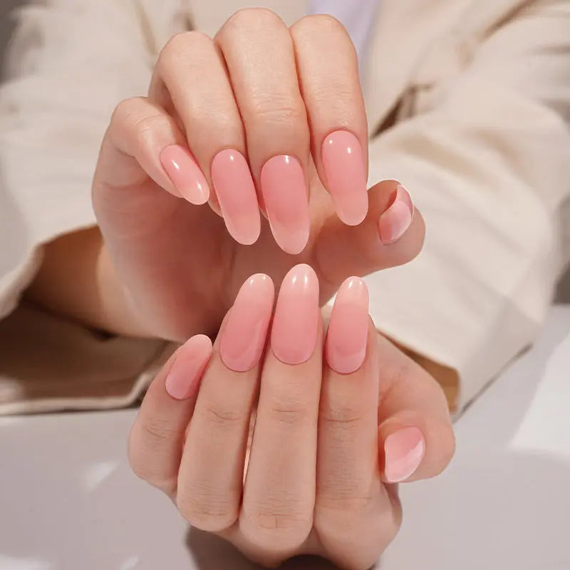 Pink 20 Tips Solid — Semi-Cured Gel Nail Wraps