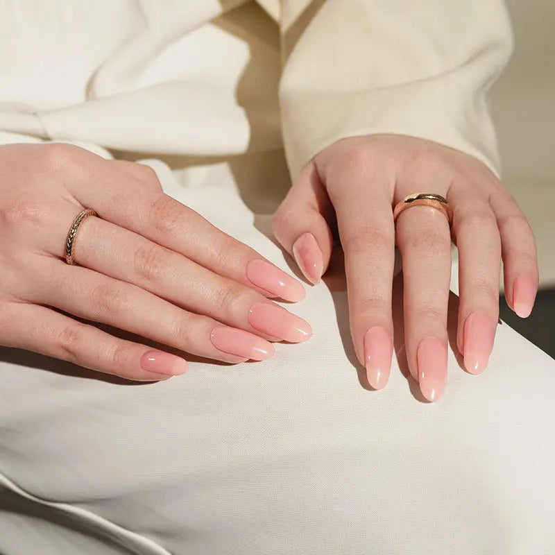 Pink 20 Tips Solid — Semi-Cured Gel Nail Wraps