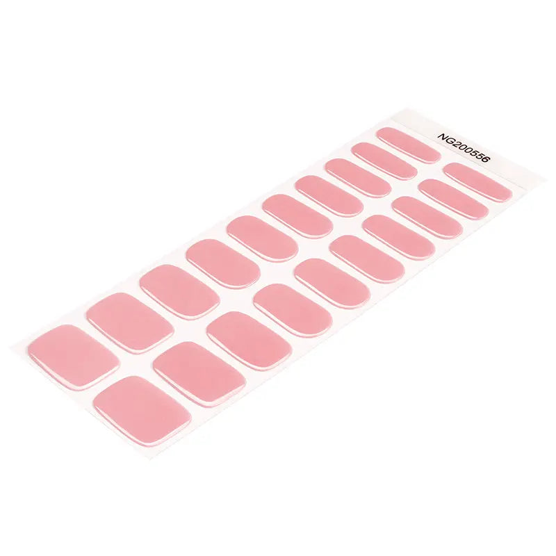 Pink 20 Tips Solid — Semi-Cured Gel Nail Wraps