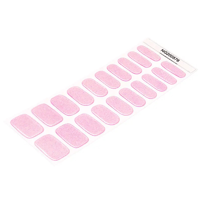 Pink Glitter – & Available — Semi-Cured Gel Nail Wraps