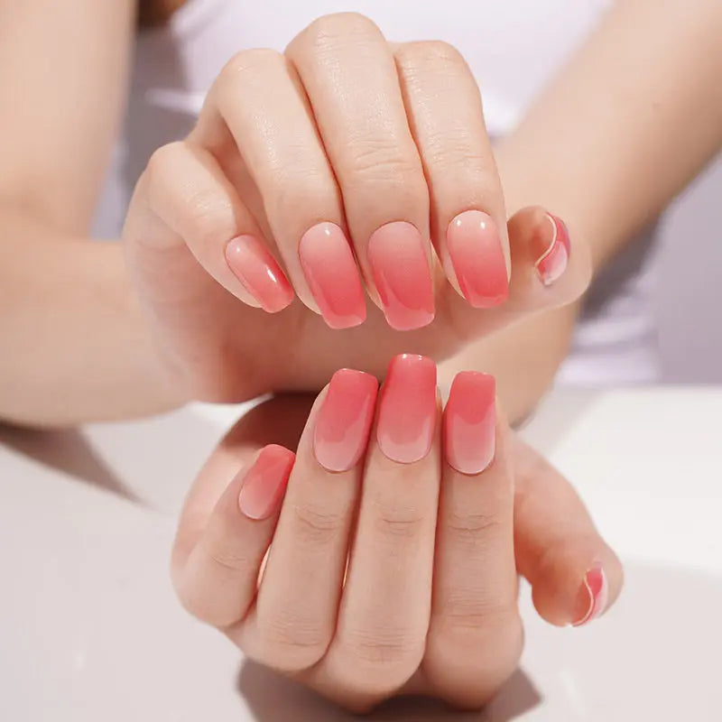 Pink Gradient – Designs & Available — Semi-Cured Gel Nail Wraps