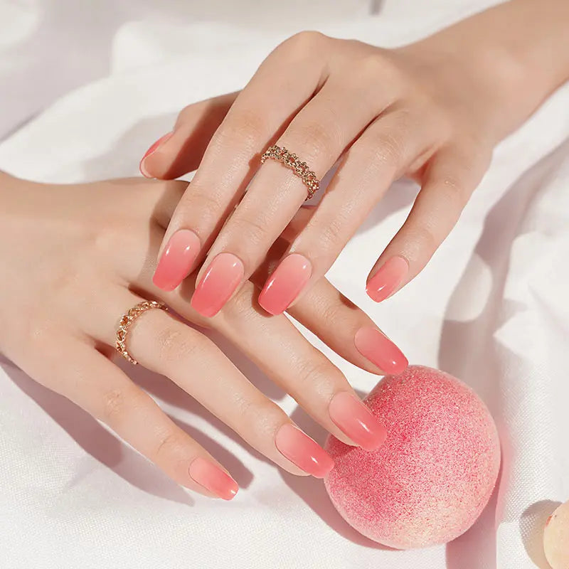 Pink Gradient – Designs & Available — Semi-Cured Gel Nail Wraps