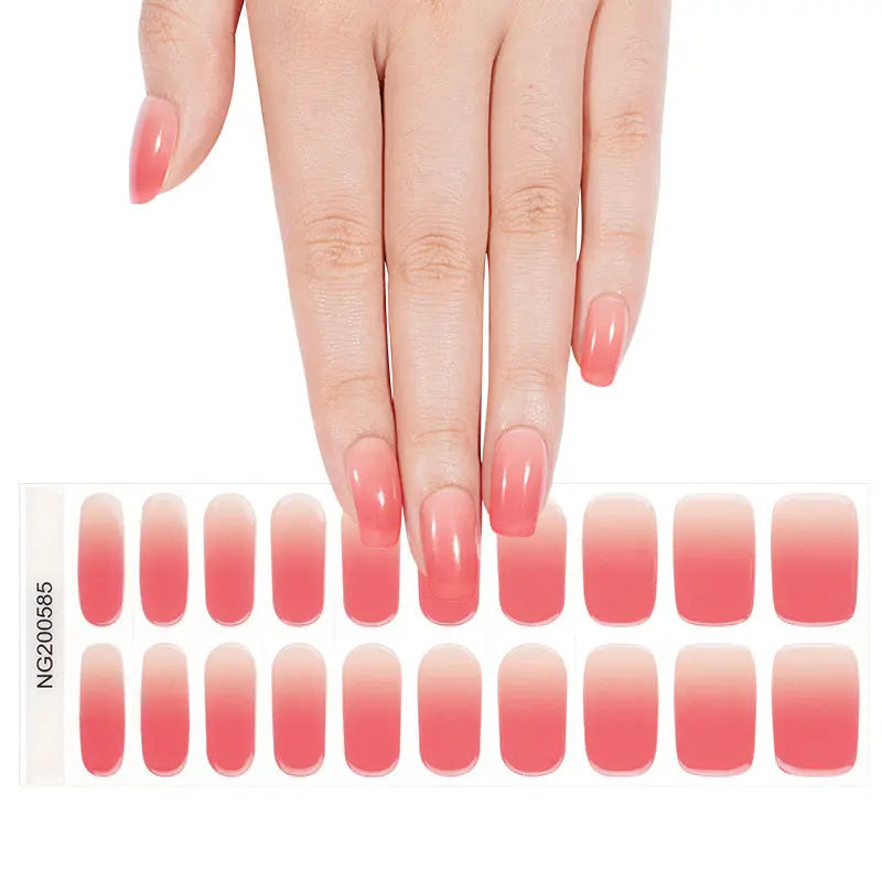 Pink Gradient – Designs & Available — Semi-Cured Gel Nail Wraps